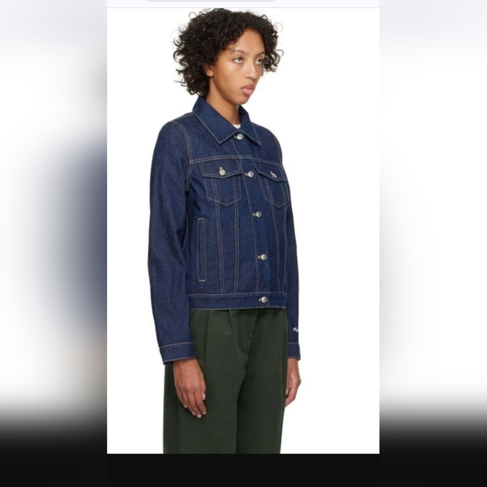 Maison Kitsun Trucker Denim Jacket Blue - image 8